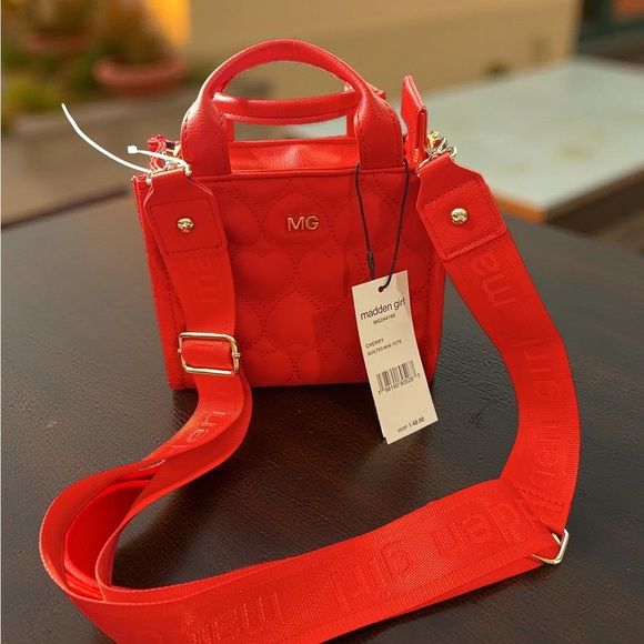Madden Girl Handbags - Madden Girl Red Mini Bag with Adjustable Strap